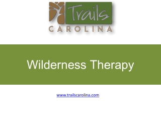 Wilderness Therapy - Trails Carolina