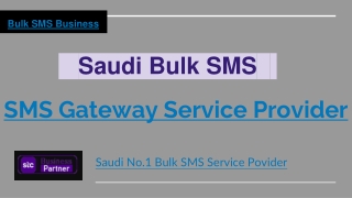 Bulk SMS Business | Saudi Bulk SMS Gateway Service provider