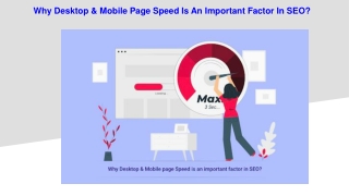 Why Desktop & Mobile Page Speed Is An Important Factor In SEO?