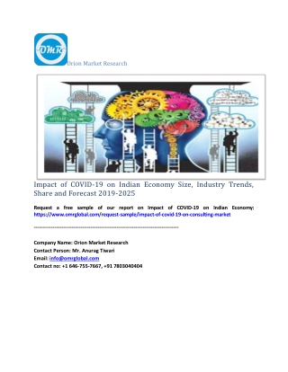 Impact of COVID-19 on Indian Economy Size, Industry Trends, Share and Forecast 2019-2025