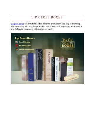 Lip Gloss Boxes