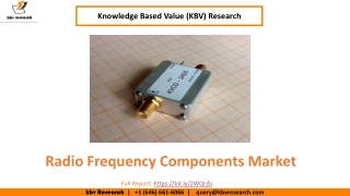 Radio Frequency  Components Market size is expected to reach $43.1 billion by 2025 - KBV Research