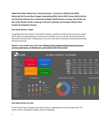 Global Steel Rebar Market Size, Trends & Analysis - Forecasts to 2026