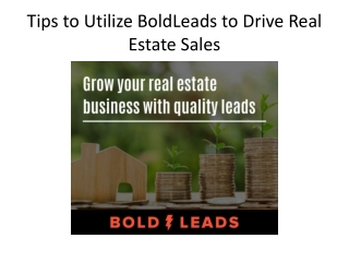 Tips to Utilize BoldLeads to Drive Real Estate Sales