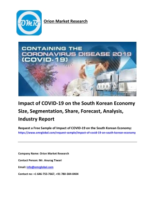 Impact of COVID-19 on the South Korean Economy Size, Segmentation, Share, Forecast, Analysis, Industry Report to 2025