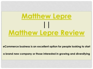 Matthew Lepre | Matthew Lepre Review | Greater Reach