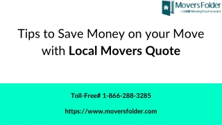  Tips to Save Money on Your Move with Local Movers Quote