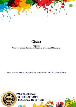 Get Real Cisco 700-265 Exam Questions answers - Realexamcollection