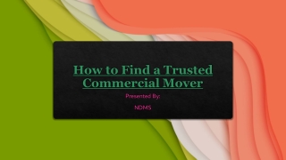 How to Find a Trusted Commercial Mover