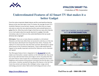 Underestimated Features of AI Smart TV that makes it a better Gadget