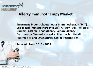 allergy immunotherapy market is projected to expand at CAGR of 10.7% from 2017 to 2025