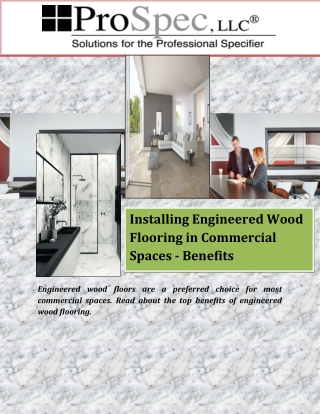 Installing Engineered Wood Flooring in Commercial Spaces - Benefits