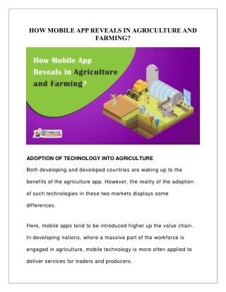 How Mobile App Reveals in Agriculture & Farming?