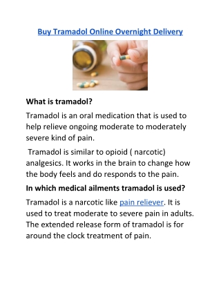 Buy Tramadol Online Overnight Delivery