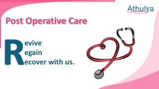 Post Operative Care for the Elderly