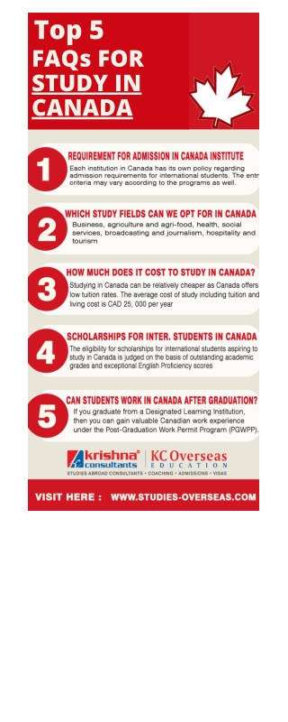 Top 5 Faqs for Study n Canada