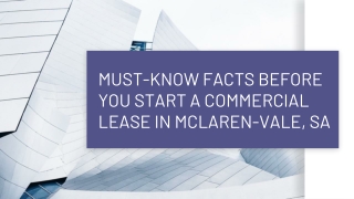 Important Facts to Consider Before You Start A Commercial Lease