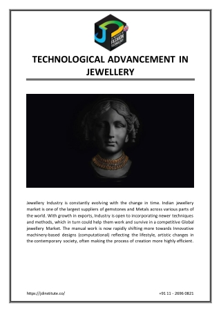 TECHNOLOGICAL ADVANCEMENT IN JEWELLERY