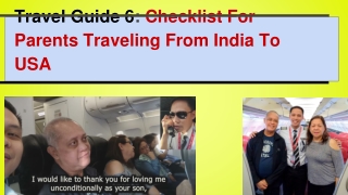 Checklist For Parents Traveling From India To USA