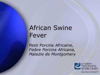 African Swine Fever