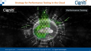Strategy for Performance Testing in the Cloud