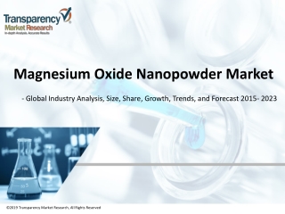 magnesium oxide nanopowder market is estimated to rise at a growth rate of 8.30% CAGR