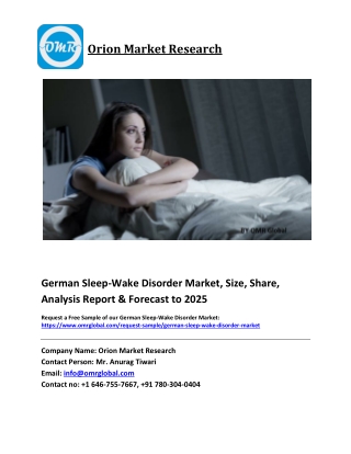 German Sleep-Wake Disorder Market Size, Share and Forecast 2019-2025