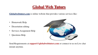 Statistics Assignment Help- Globalwebtutors