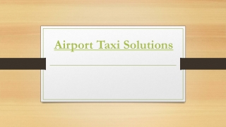 Airport Taxi Solutions