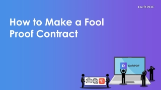 How to create a fool proof contract