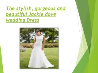 The stylish, gorgeous and beautiful Jackie dove wedding Dress