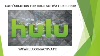 Easy solution for hulu activation error