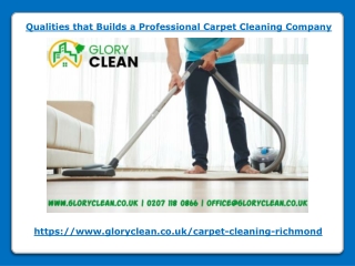 Qualities that Builds a Professional Carpet Cleaning Company