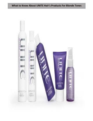 What to Know About UNITE Hair’s Products For Blonde Tones