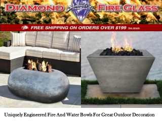 Uniquely Engineered Fire And Water Bowls For Great Outdoor Decoration