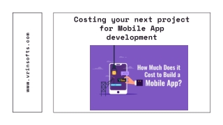 Costing your next project for Mobile App developmentnot