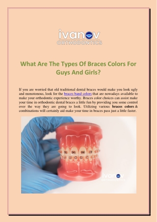 What Are The Types Of Braces Colors For Guys And Girls?