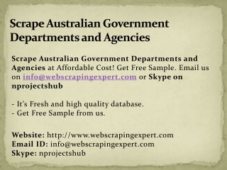 Scrape Australian Government Departments and Agencies