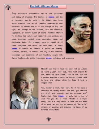Realistic Silicone Masks