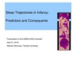 Sleep Trajectories in Infancy: Predictors and Consequents