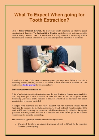 What To Expect When going for Tooth Extraction?