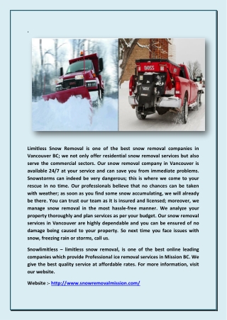 Snow Removal Service In Mission - Snow Removal Mission