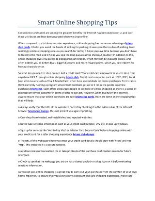 Smart Online Shopping Tips