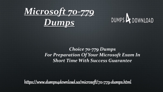 Most Updated Microsoft 70-779 Exam Simulator Questions Dumps Provided By Dumps4Download.us