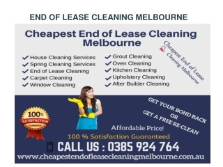 Cheapest End of Lease Cleaning Melbourne