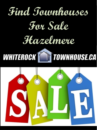 Find Townhouses For Sale Hazelmere