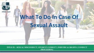 What To Do In Case Of Sexual Assault