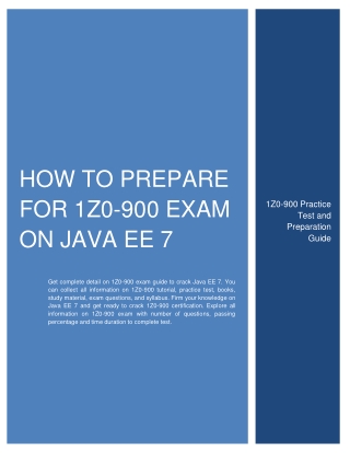 [PDF] How to Prepare for 1Z0-900 exam on Java EE 7