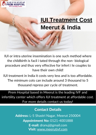 IUI Cost Meerut and India - Prem Hospital