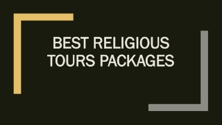 Best Religious Tours packages